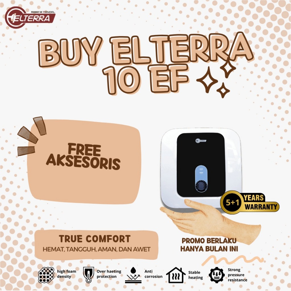 water heater listrik elterra 10 liter EF 10 hemat listrik low watt