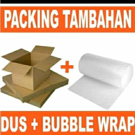 

Packing Tambahan Bubble Wrap + Dus Extra Tambahan Packing Bubble Wrap