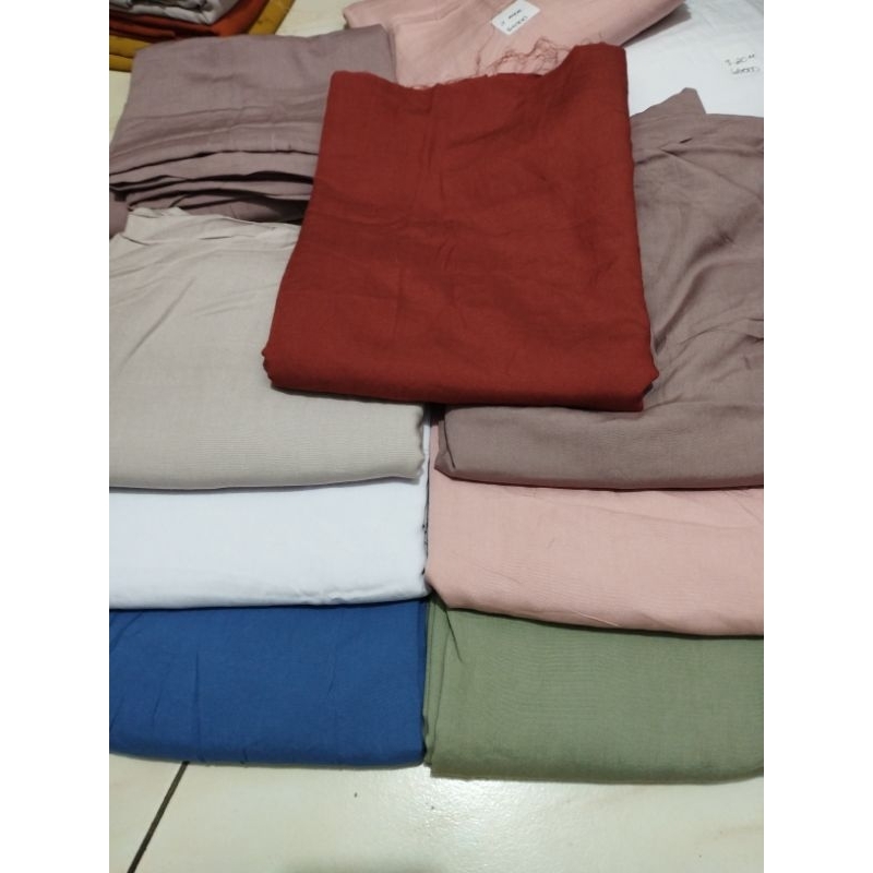 katun rayon twill polos 1 kiloan