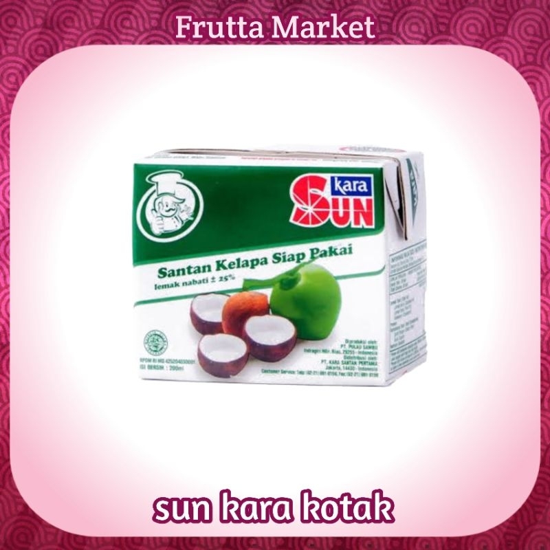 

Sun Kara kotak 200 ml santan kelapa