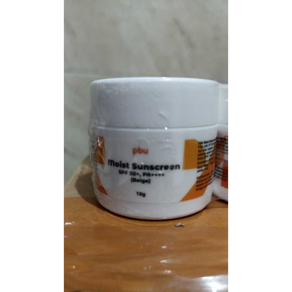 PBU MOIST SUNSCREEN SPF 50+ PA++++ ( BEIGE ) 10 GRAM | cream pagi