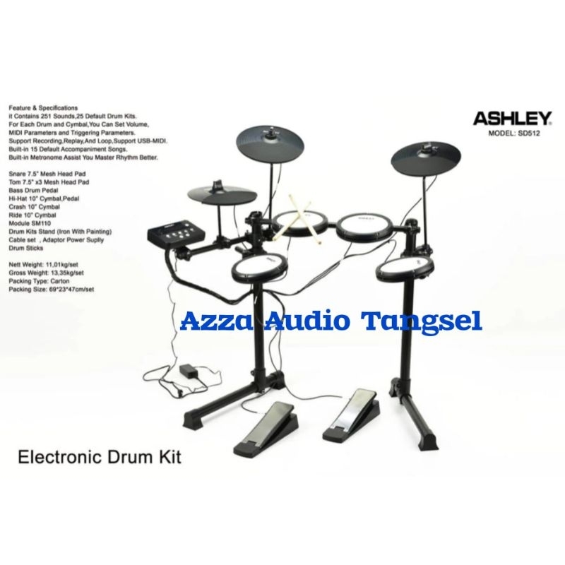 Drum Elektrik Ashley SD512 Original