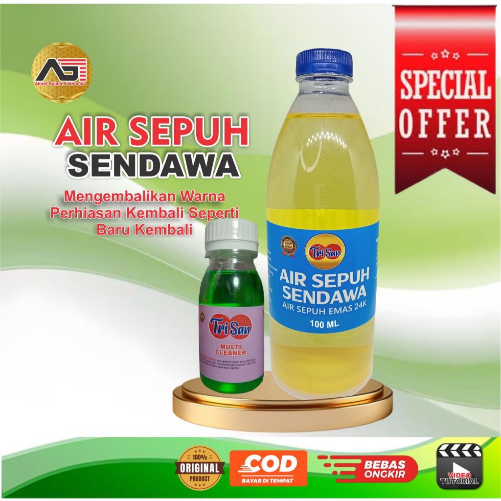 Air Sendawa Cairan Pembersih Penyepuh Perhiasan Emas Perak