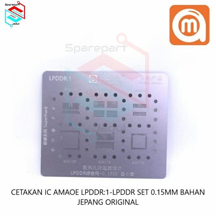 Amaoe DDR1 LPDDR1 Cetakan IC BGA Stencil For BGA 78 96 128 190 180 170 60 84 134 200 168 178 DDR RAM