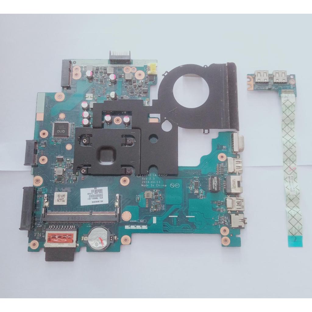 Mainboard HP 14 r203TU kode mobo: ZSO40 LA-A995P, Proc Celeron plus USB Board