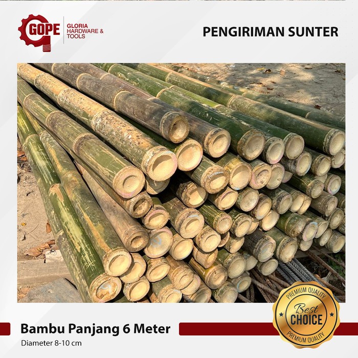 Bambu Ukuran Besar Untuk Konstruksi Bangunan Rangka Steger Panjang 6 Meter