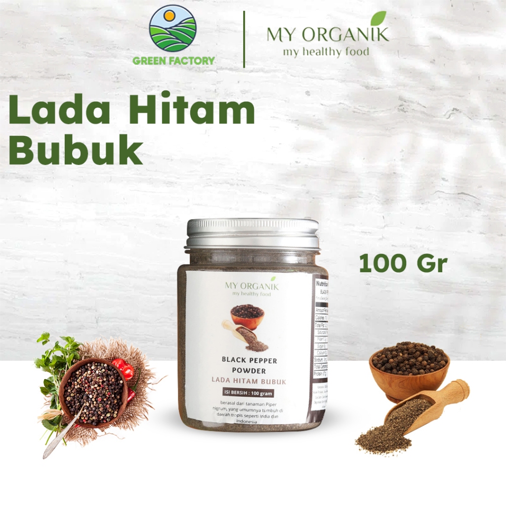 

My Organik Lada Hitam Bubuk Merica Bumbu Masak Dapur Rempah 100gr