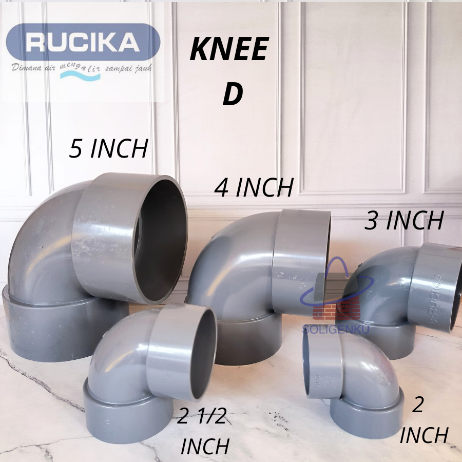 Elbow / Knee PVC Rucika 4" Inch D keni Sambungan Pipa