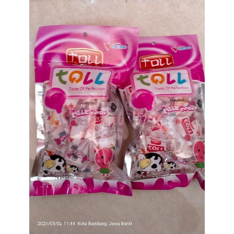

Permen Susu Milk Candy Tol Toll Kemasan 120 Gram Permen Kenyal Aneka Rasa