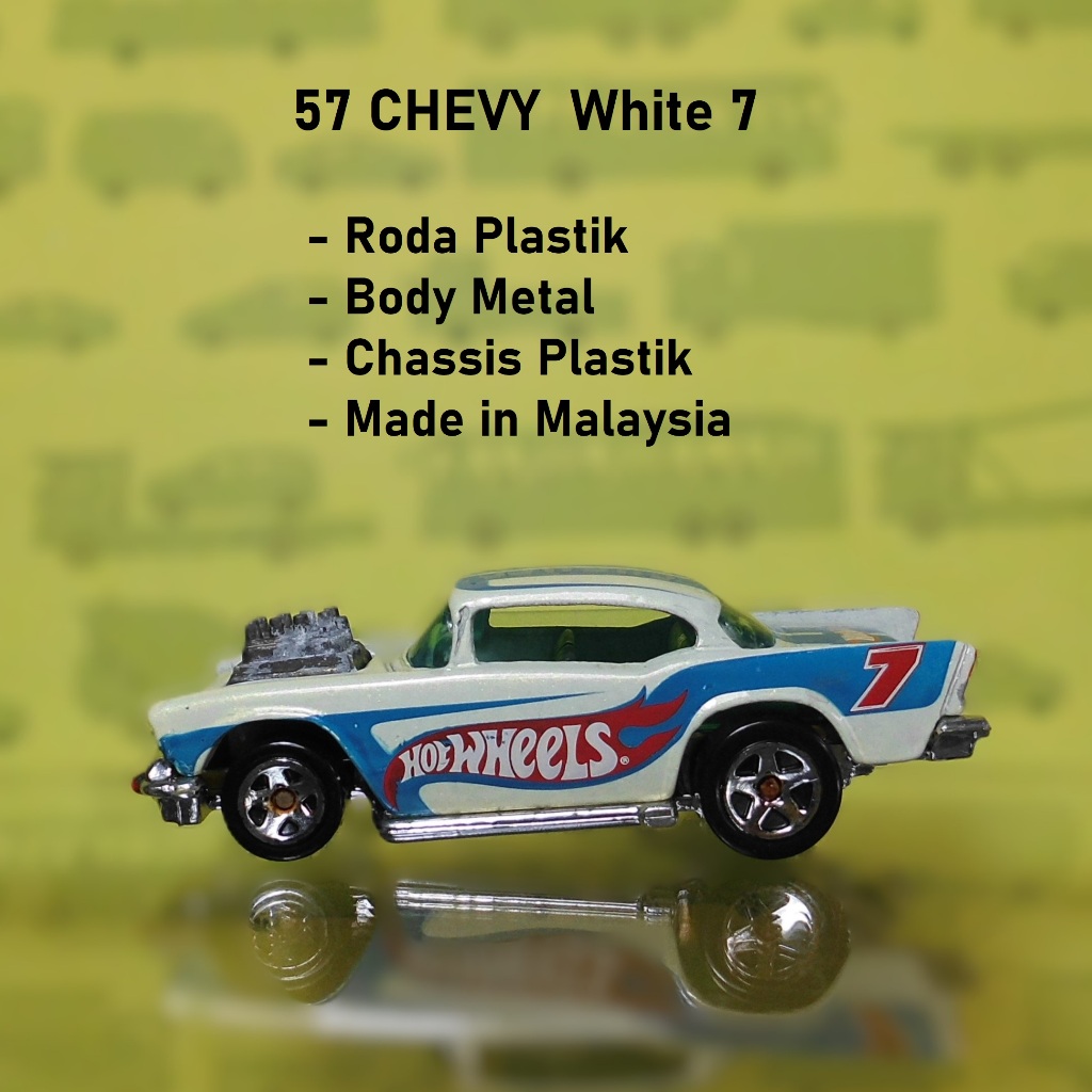 HOT WHEELS Loose  57 CHEVY White 7