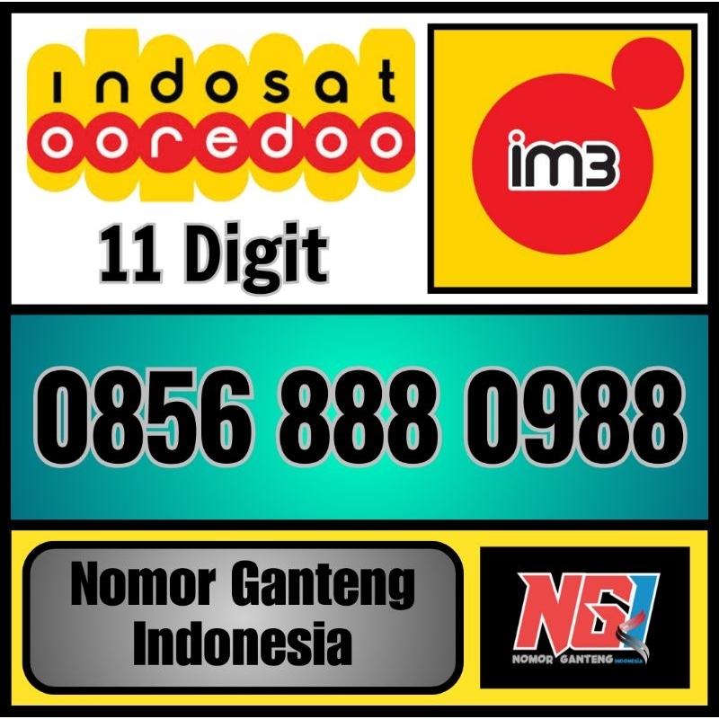 Nomor cantik Indosat im3 ooredoo 888 0988