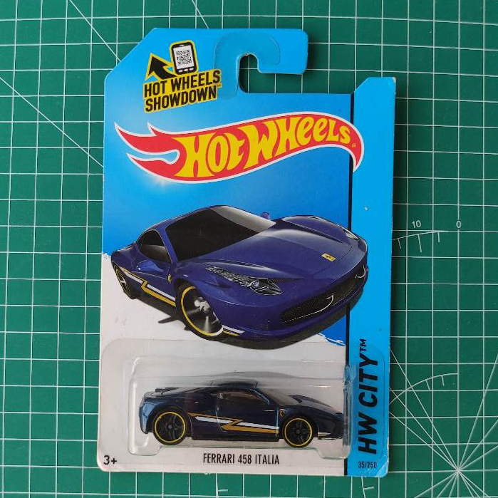 Hotwheels Ferrari 458 Italia Biru