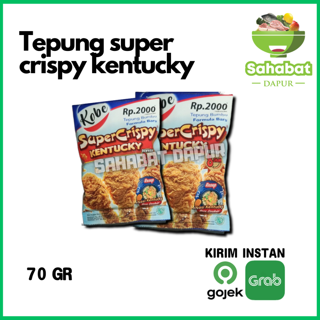 

Kobe Tepung Bumbu Super CRISPY Kentucky 1 pcs - Sahabatdapur