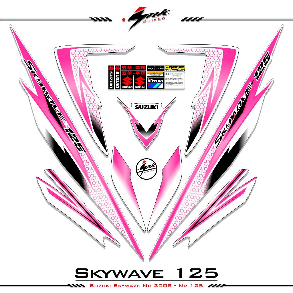 Striping Suzuki Skywave 125 2008 2009 List Variasi Stiker Skywave Nr125 Sticker Suzuki Skywave Ink 5