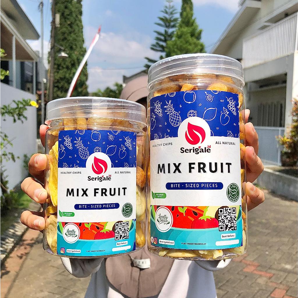 

SERIGALE Keripik Buah Mix I Kemasan 1000 ML I Rambak Pisang Apel Nangka Nanas Pepaya I Sehat Premium