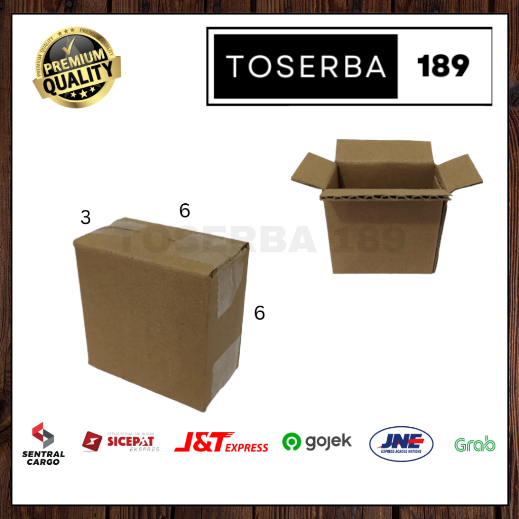 

kotak kardus box packing uk 6x3x6 SHEET POLOS