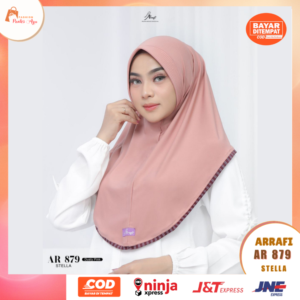 Hijab jilbab kerudung bergo instan jersey krudung Arrafi terbaru AR 879 ORI hijab cantik arafi