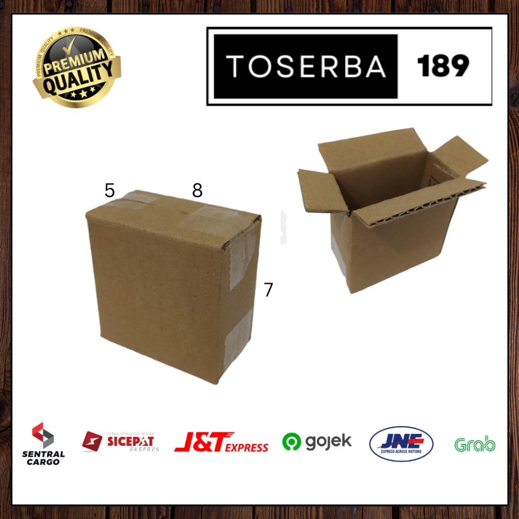 

kotak kardus box packing uk 8x5x7 SHEET POLOS
