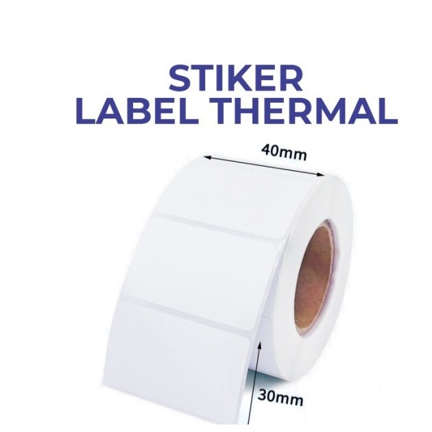 

THERMAL LABEL STICKER 40 x 30 mm 1000pcs 1Line Stiker Barcode 40X30 MM 1000Pcs