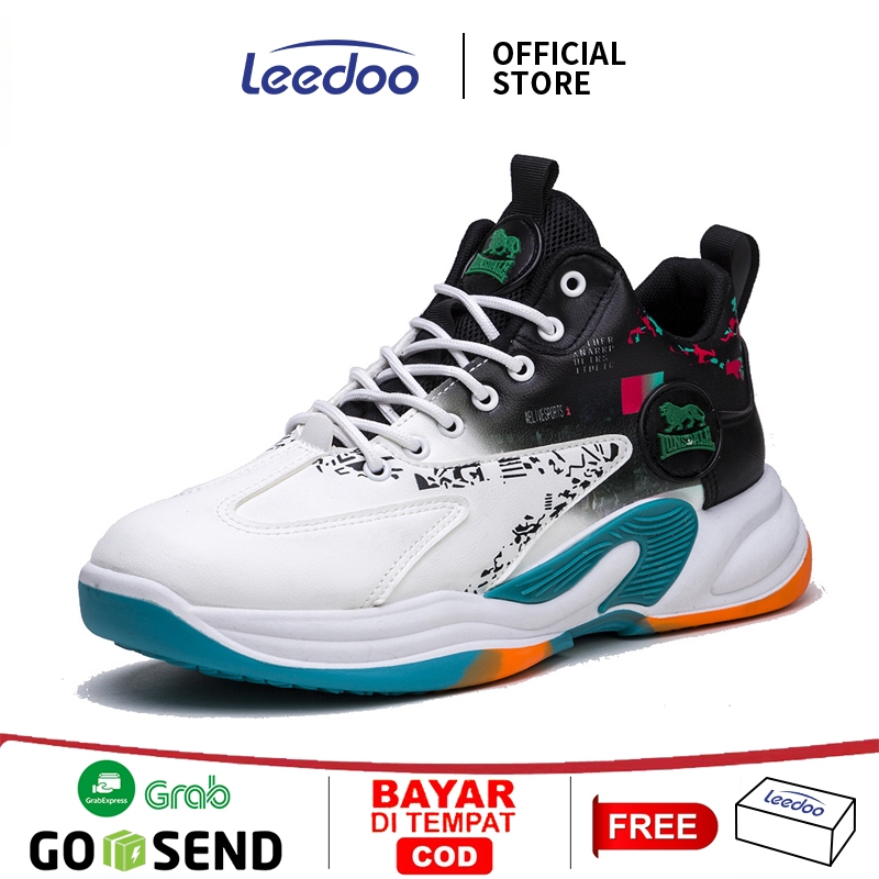 Leedoo Sepatu Basket Olahraga Outdoor Sepatu Sneakers Pria Basket Ptia Fashion Casual MB103