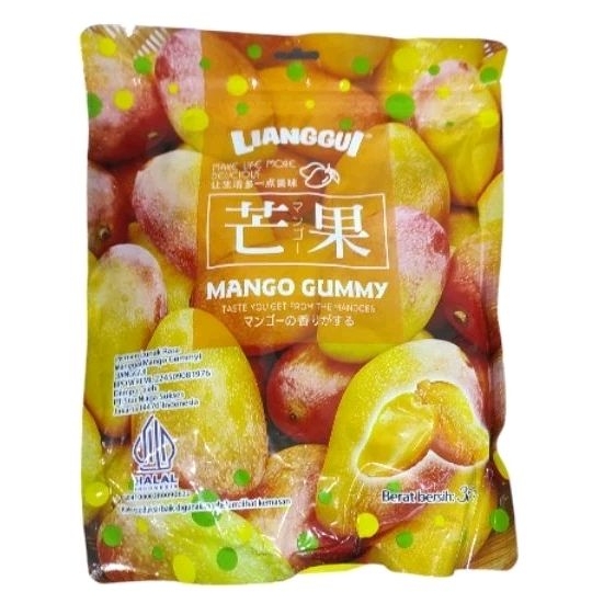 

Lianggui mango gummy candy permen lunak mangga 360gr tp