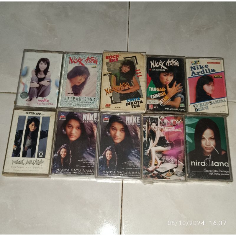 Kaset Pita Indonesia NADILA-Karna Cinta / NICKY ASTRIA-Gairah Jiwa / NICKY ASTRIA-Cinta Dikota Tua /