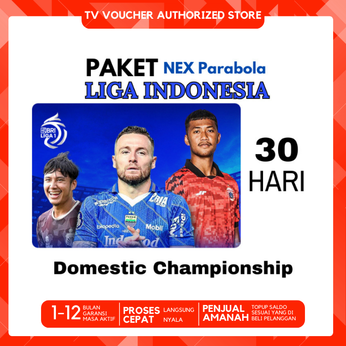 Voucher Paket Nex Parabola Liga 1 Indonesia Liga 1 BRI Indonesia