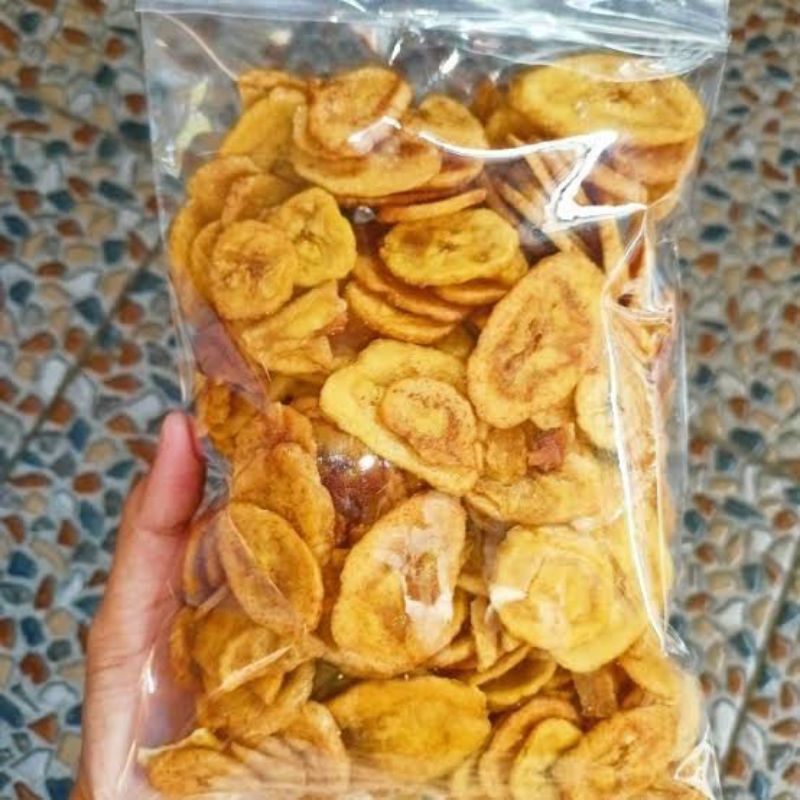 

500gram keripik pisang manis keripik pisang koin renyah premium