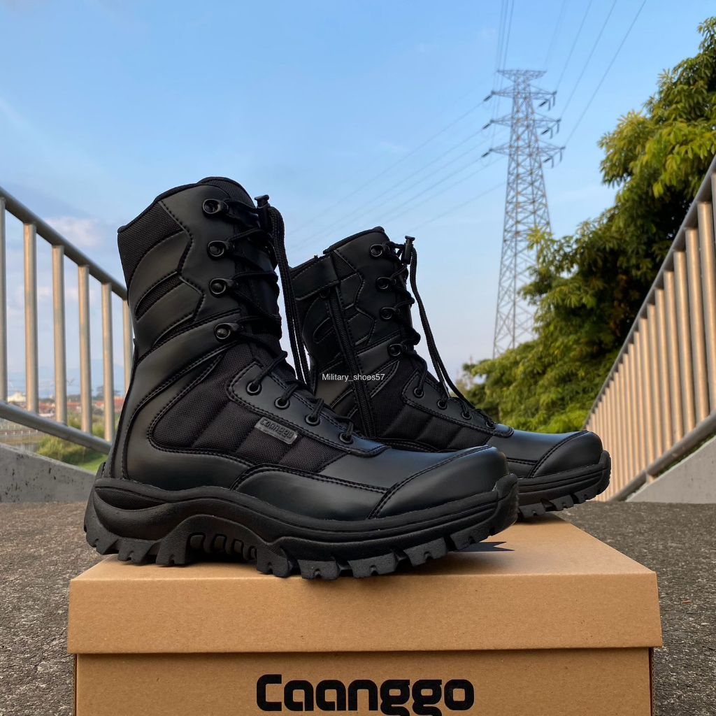 sepatu pdl tni polri scurity satpam damkar pol pp 8inc terbaru safety boots original caanggo militer