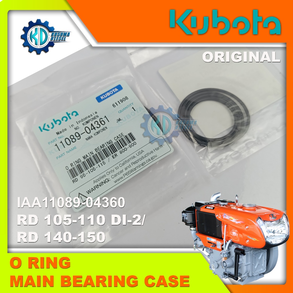 O RING, MAIN BEARING CASE RD 105-110 DI-2/ RD 140-150 - SPAREPART DIESEL KUBOTA - ORIGINAL - TERLENG