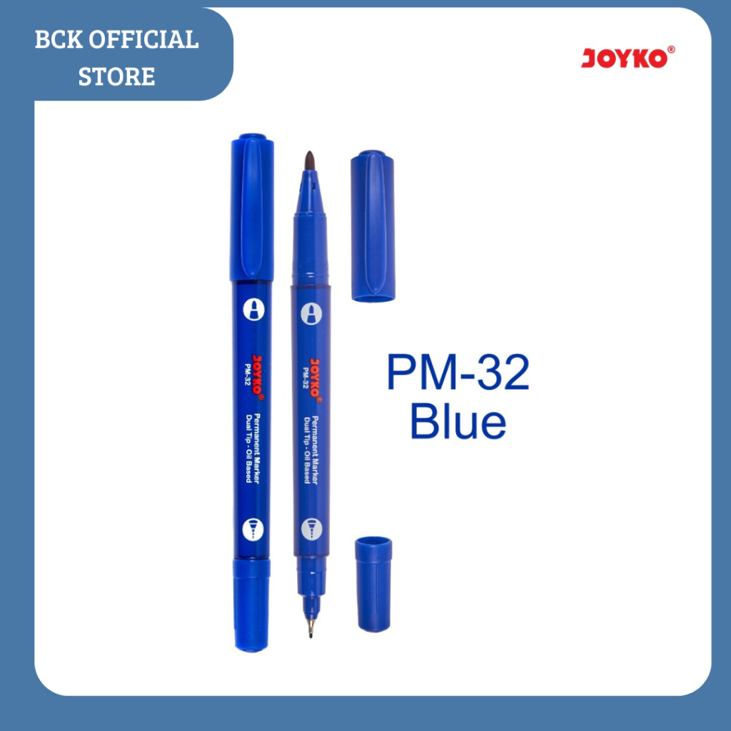 

Spidol Permanent Marker PM-32 Blue Joyko (PCS)