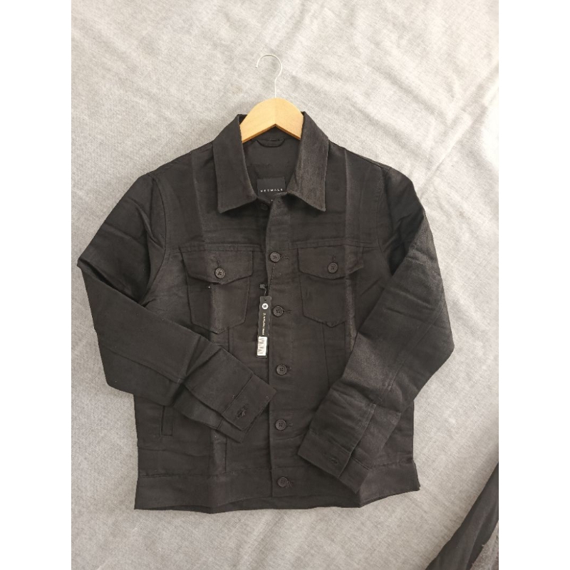 HEYMALE Suede Trucker Jacket - Black