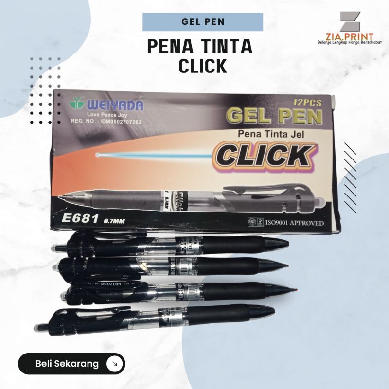 

weiyada Gel pen Click 166 gram perpack 53700 perbiji 5000