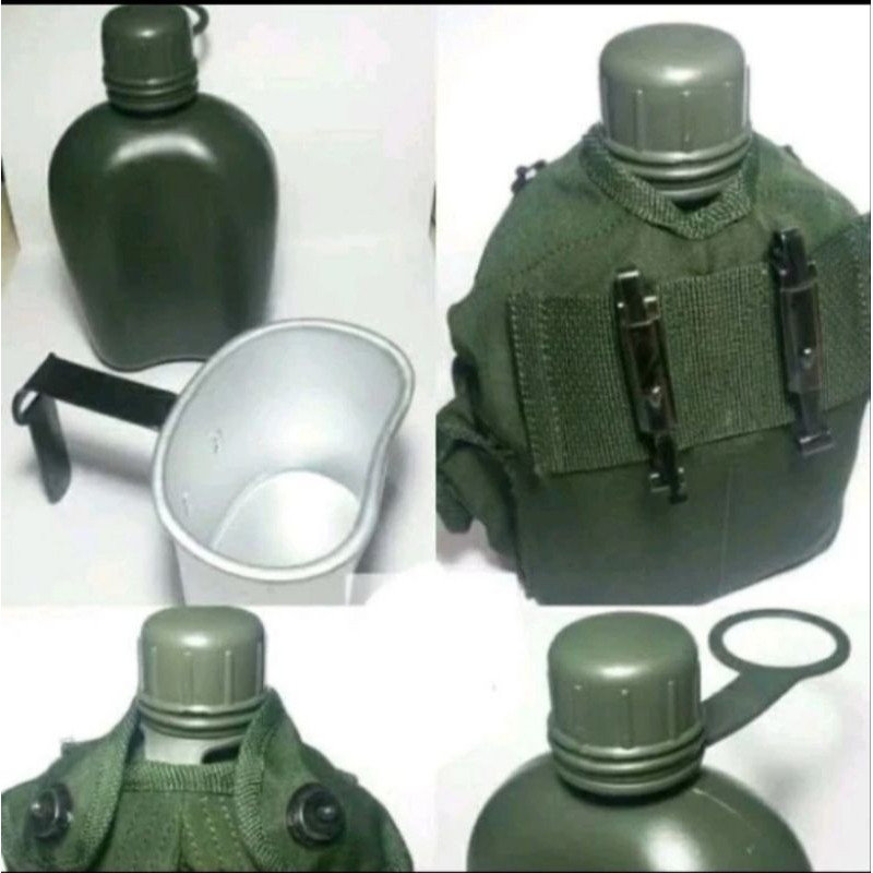 VEPLES Jatah Peples  TNI POLRI Hijau dan Hitam botol alumunium