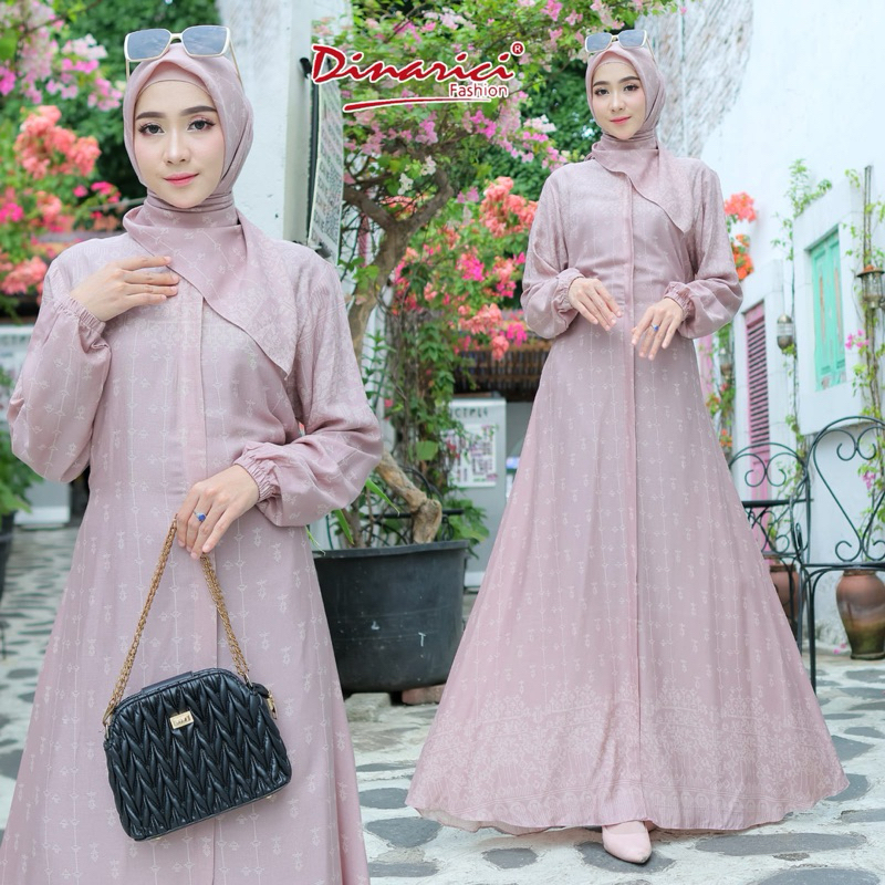 DINA RICI Gamis set hijab wanita rayon aurora