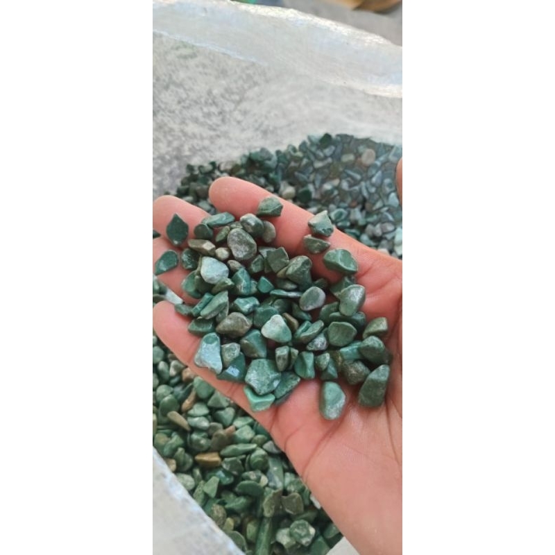 Batu import grend japan 1kg/Batu sikat hijau/Batu koral hijau/Batu hias aquarium