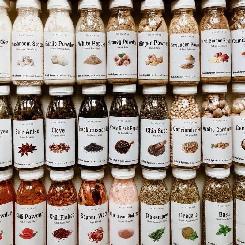 

bumbu dapur rempah alami, bumbu masak instan