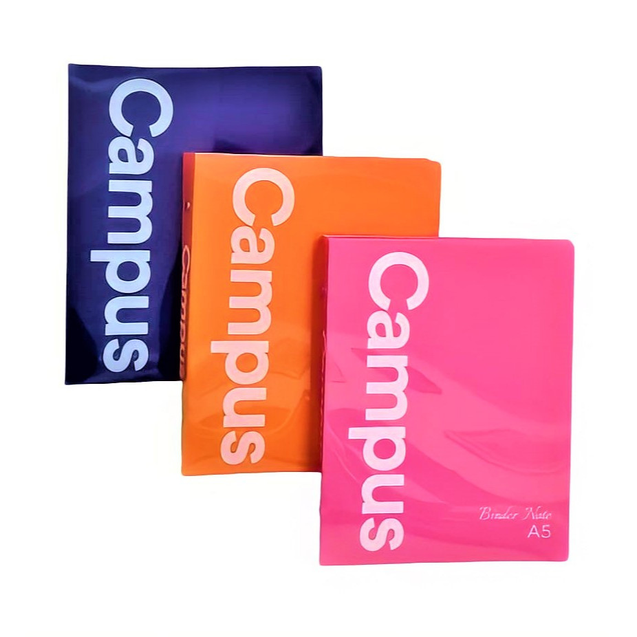 

Binder Note Loose Leaf Warna Polos A5 Cover Plastik Ring Besi 20 Rings