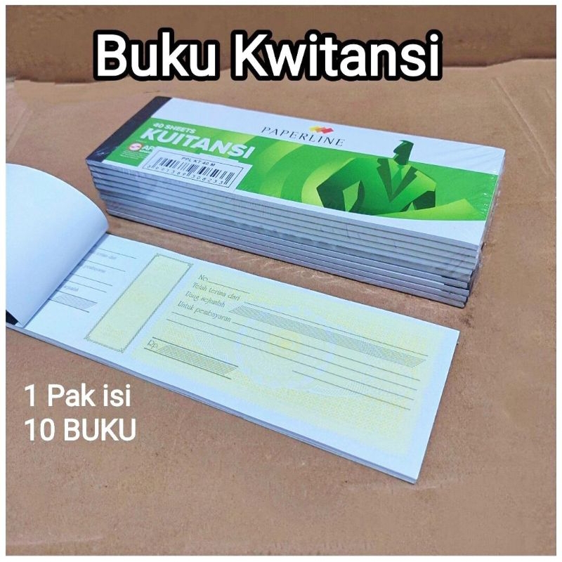 

1 Pak Buku Kwitansi Kecil Paperline ( Isi 10 Buku )