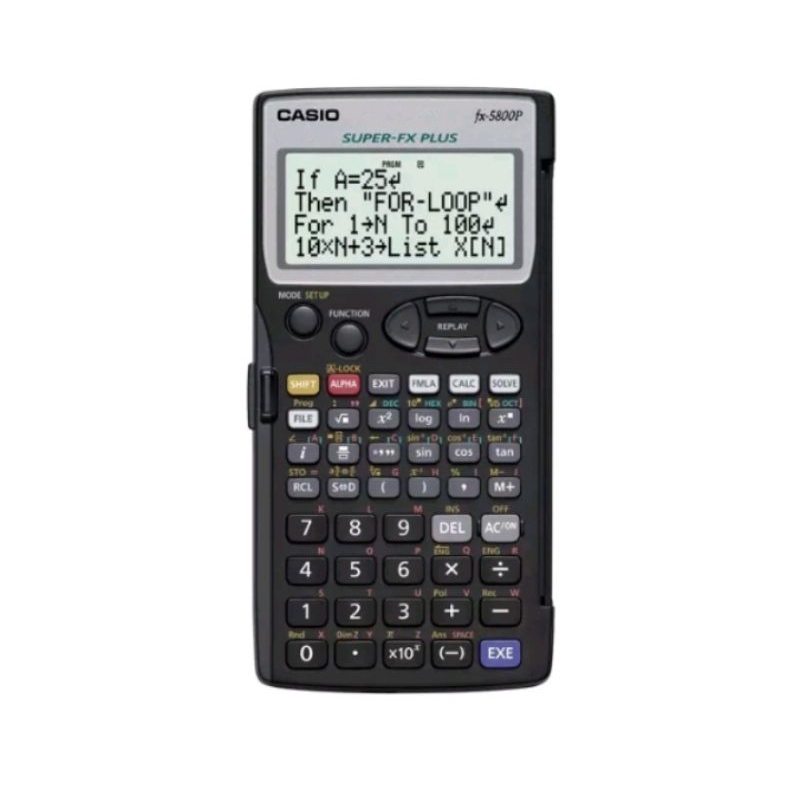 

alat berhitung kalkulator Casio FX-5800P calculator praktis kalkulator sekolah kalkulator kuliah programming - 664 fungsi