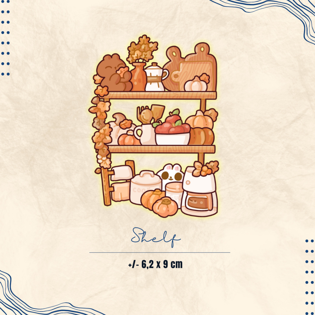 

Shelf Sticker Aesthetic Pumpkin Autumn Collection