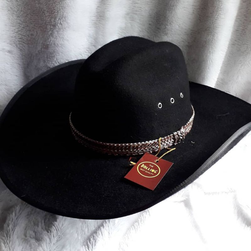 Topi Koboi Laken Pria Bahan Wol Import