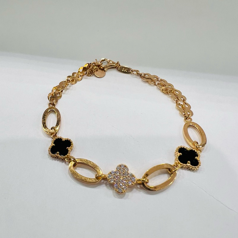 Gelang Rantai bunga hitam