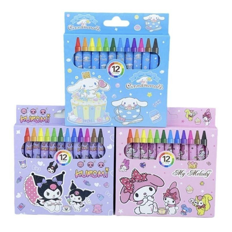

Crayon Mini Sanrio 12 Warna | Oil Crayon Sanrio | Set Alat Mewarnai Sanrio | Krayon Anak Kuromi Cinnamoroll Melody | Pewarna Anak Sanrio | Pensil Warna Sanrio