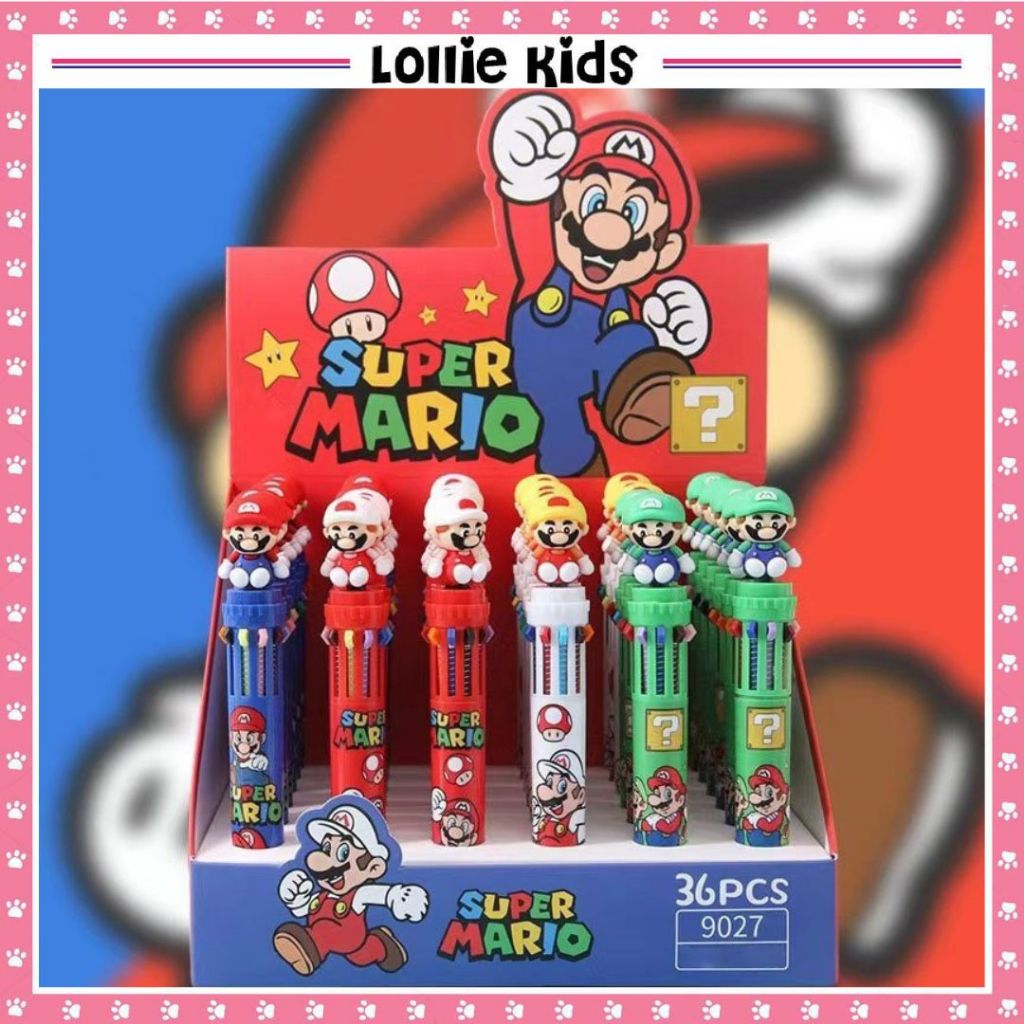 

BOLPOINT MEKANIK 10 WARNA MOTIF MARIO / PULPEN ANAK MOTIF LUCU / BOLPEN WARNA KARAKTER 3D LUCU MURAH