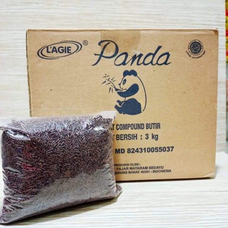 

Meises Coklat Lagie Panda Compound Butir Coklat 3kg