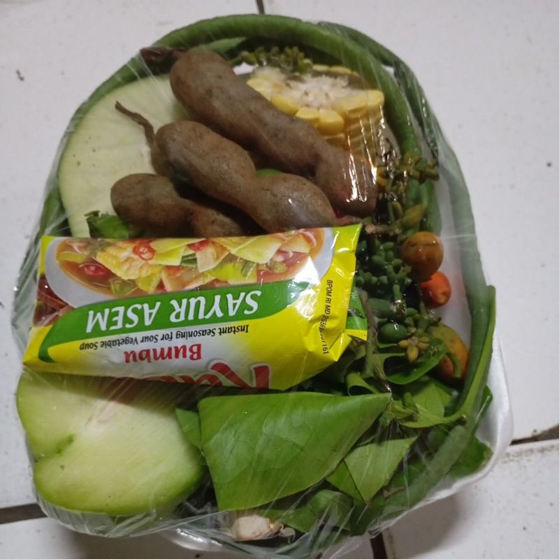

paket sayur asem komplit racik
