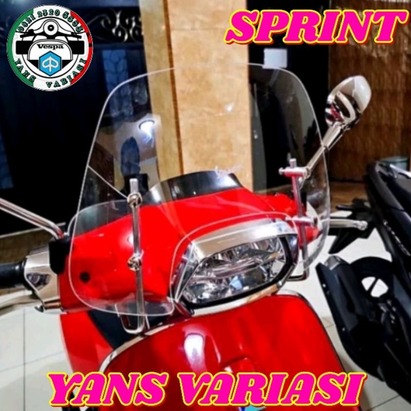 WINDSHIELD VESPA SPRINT CLEAR/ FLYSCREEN VESPA SPRINT CLEAR / AKSESORIS VEDPA