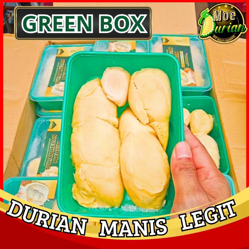 

DURIAN KUPAS GREEN BOX PREMIUM BERBAGAI VARIAN RASA | NETTO:±500gram