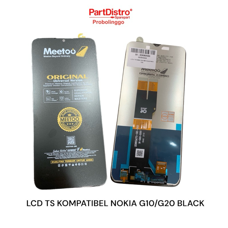 SPAREPART LCD TS NOKIA G10 / G20 BLACK MEETOO